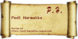 Pedl Harmatka névjegykártya
